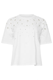 Kuşgözü Detaylı Kısa Kollu T-shirt