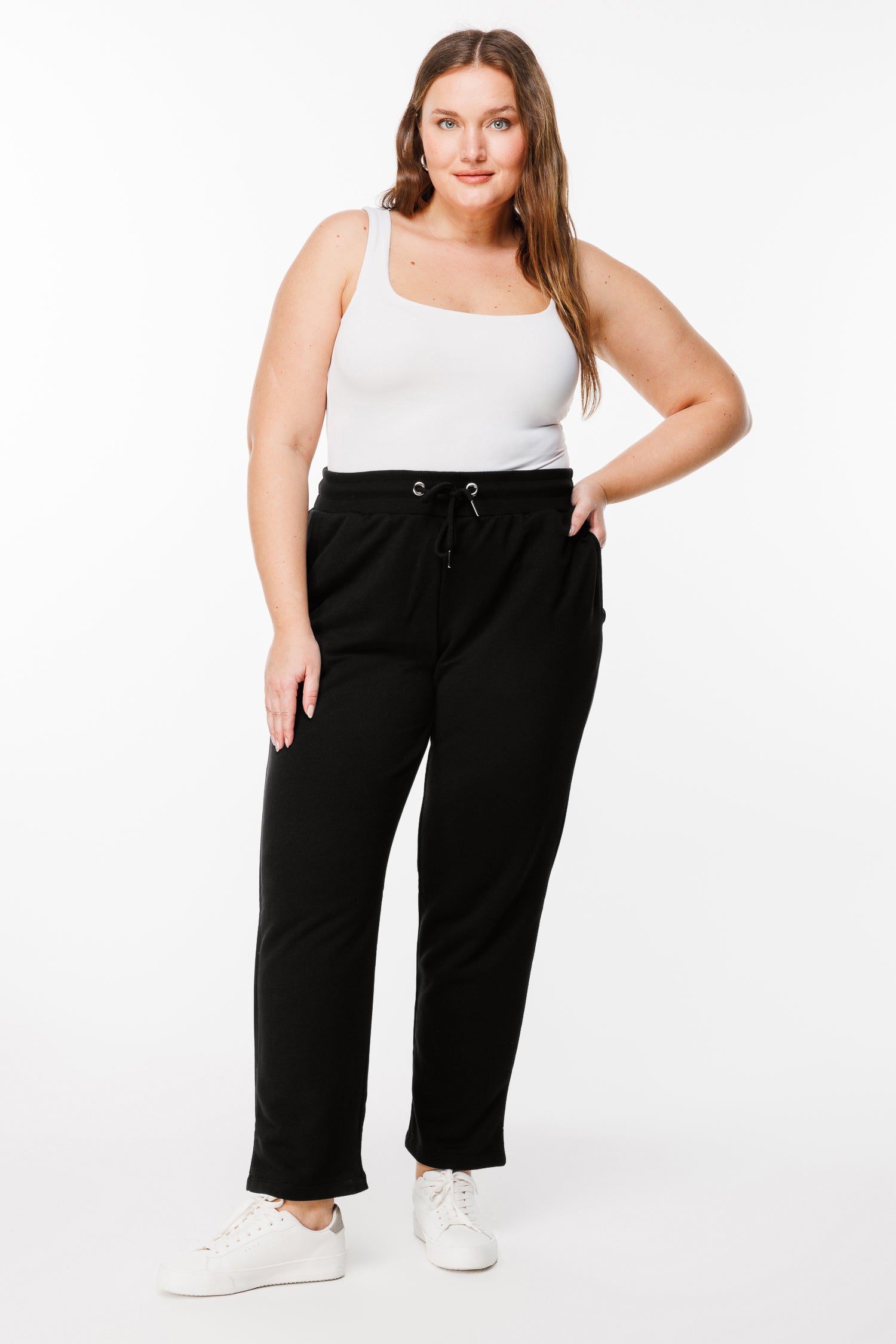 Düz Paça Esnek Jogger