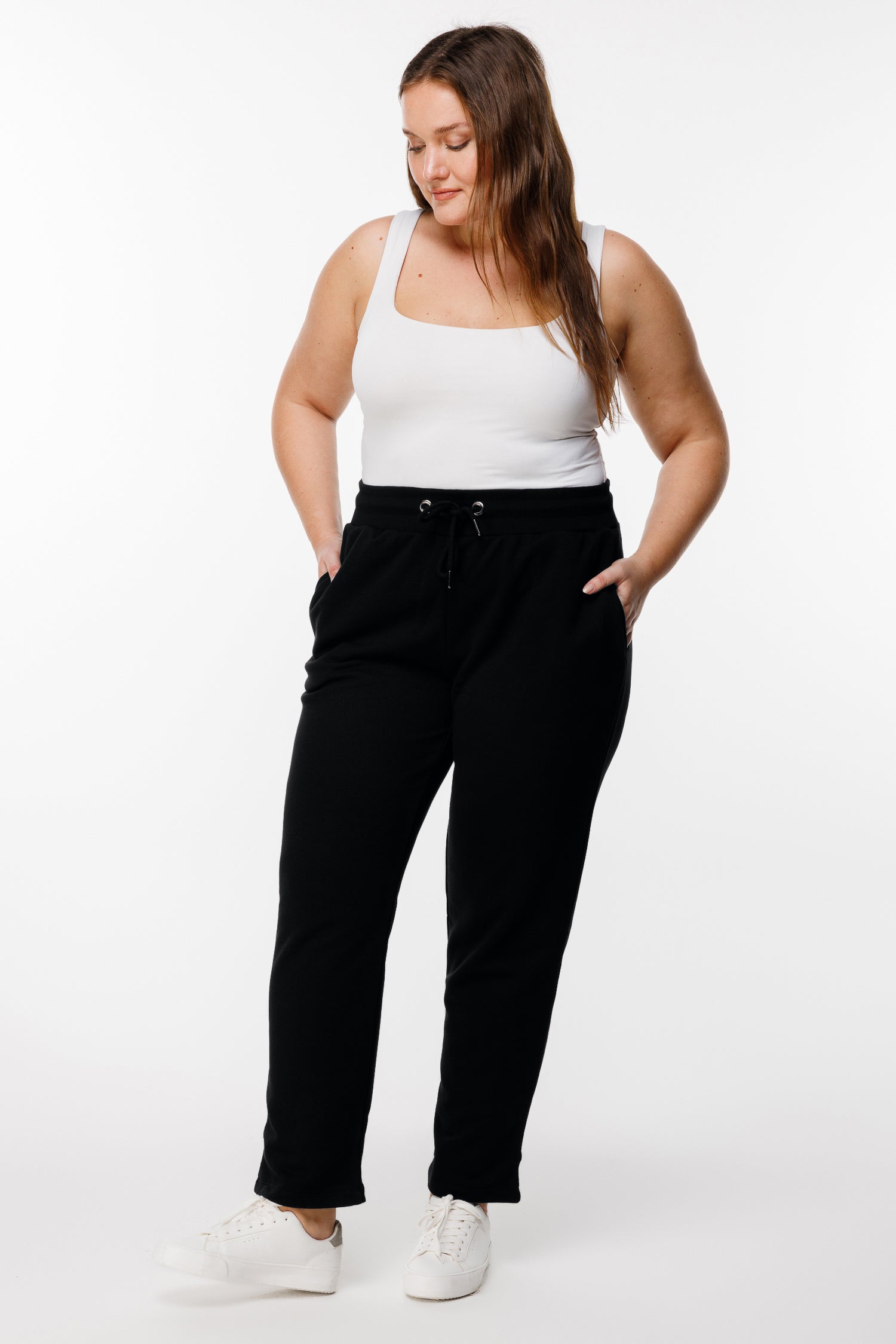 Düz Paça Esnek Jogger