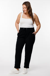 Düz Paça Esnek Jogger