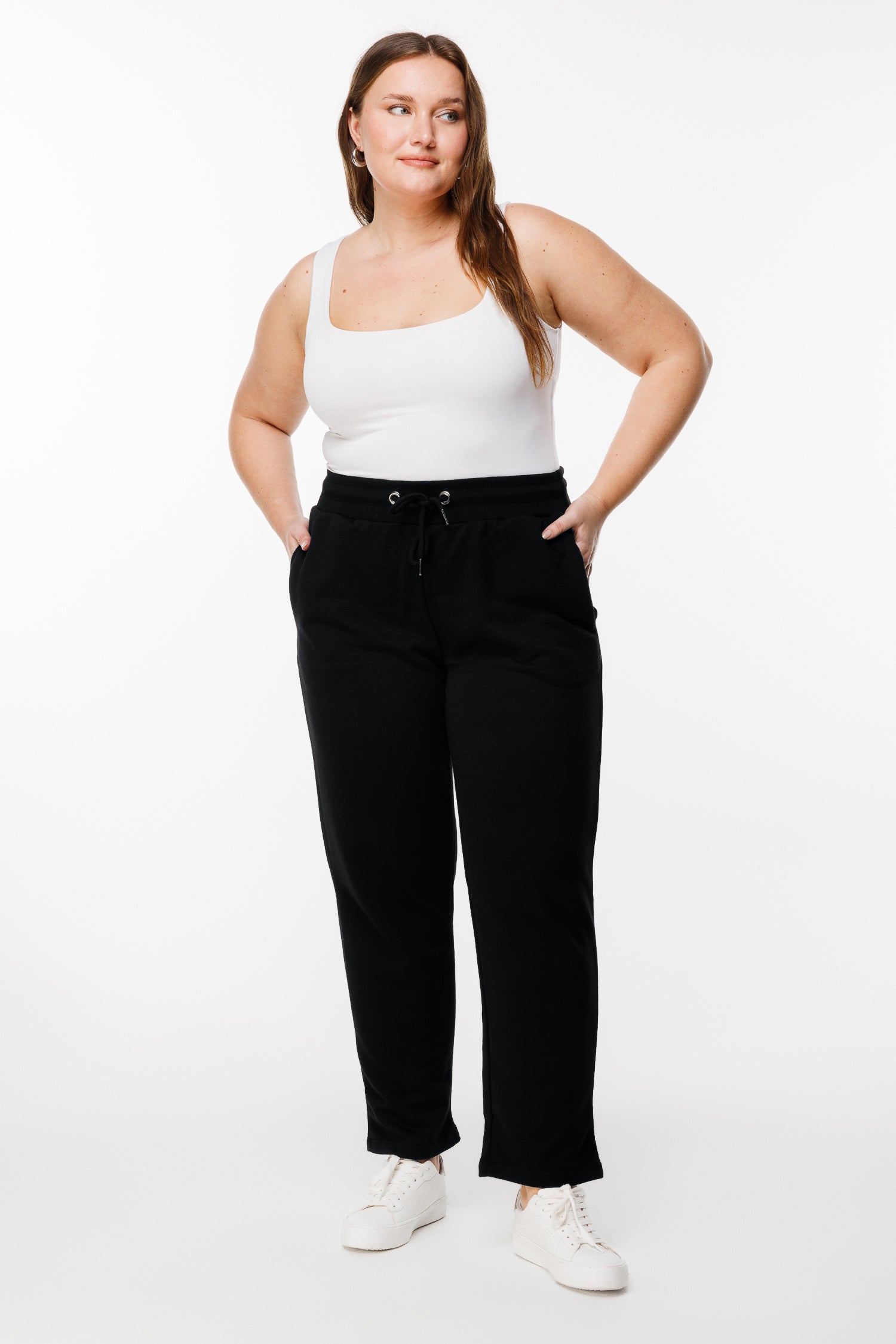Düz Paça Esnek Jogger