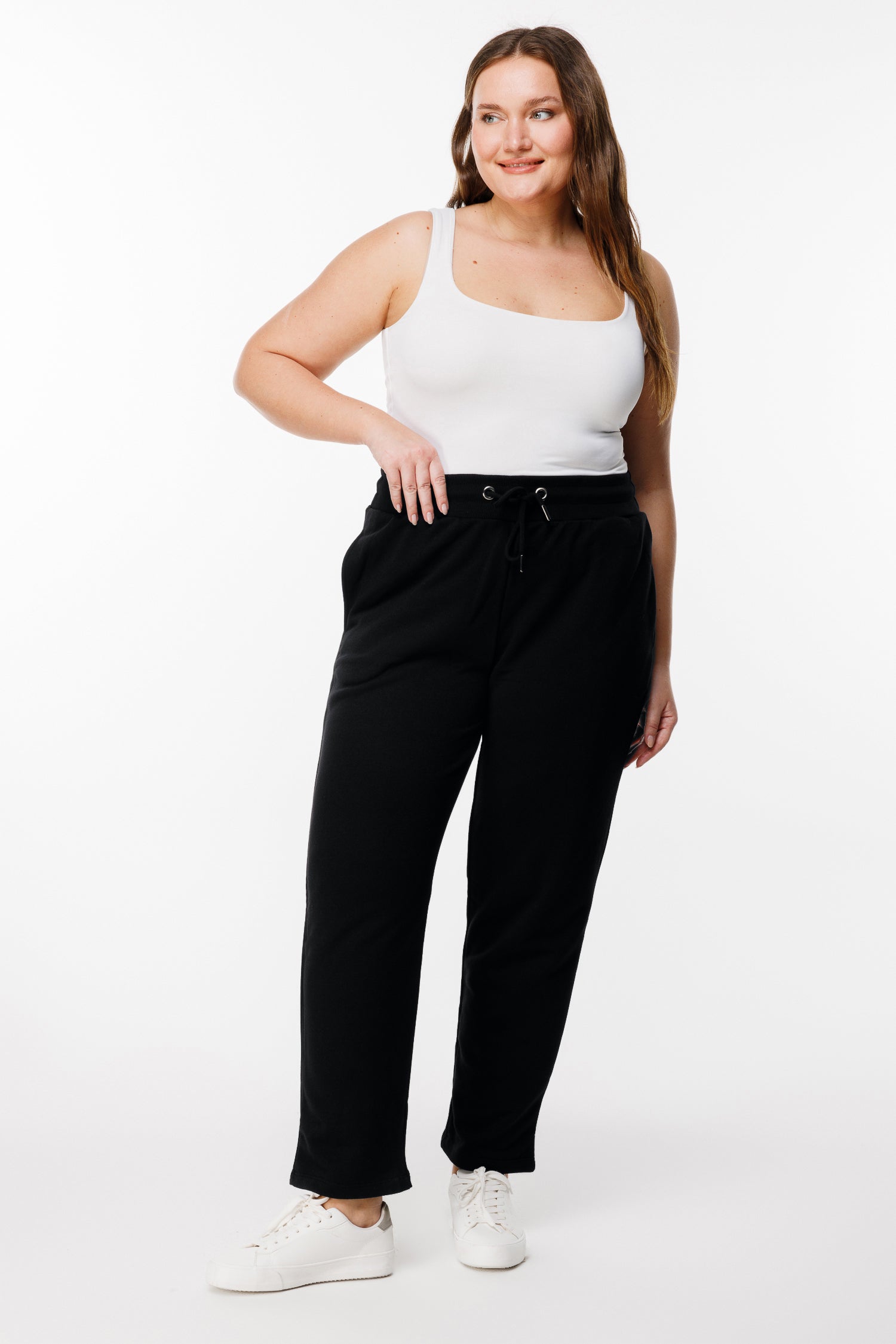Düz Paça Esnek Jogger