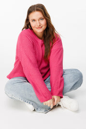 Pembe Oversize Triko Kazak