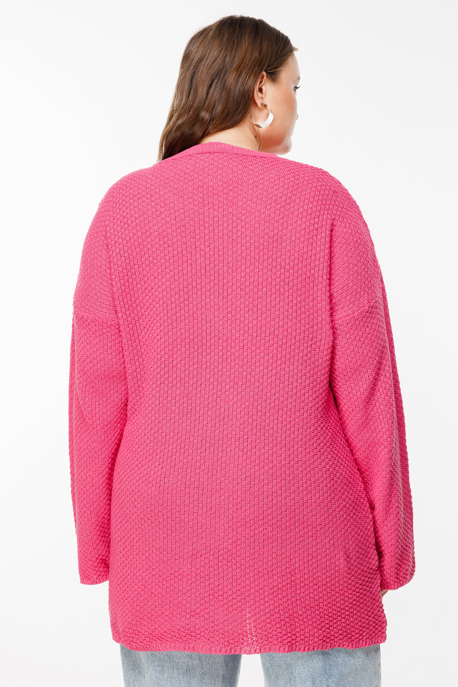 Pembe Oversize Triko Kazak