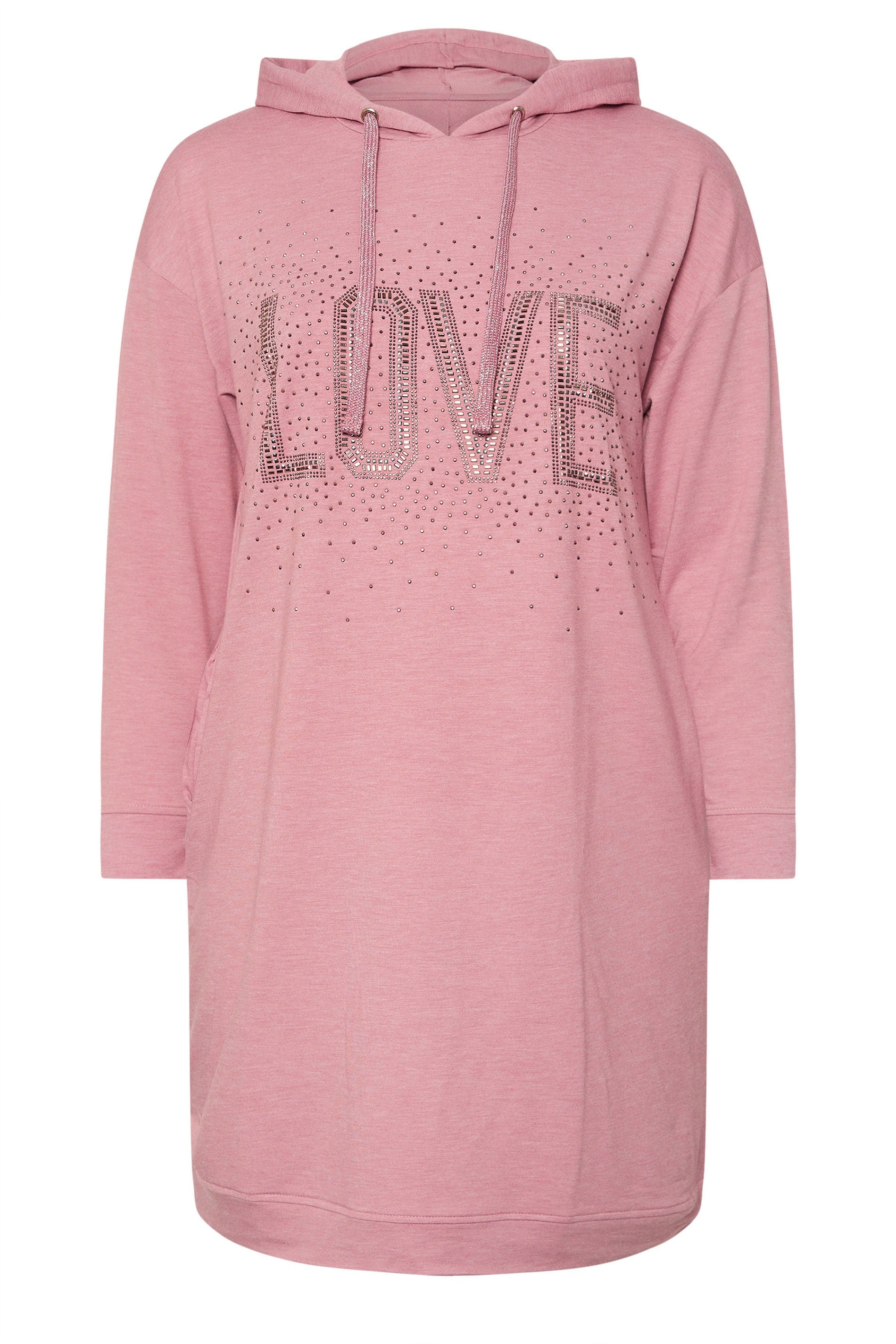 Taş İşlemeli Sweatshirt Elbise