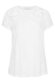 Çiçekli File Panel T-shirt