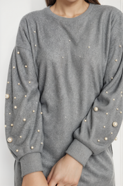 İnci Detaylı Sweatshirt